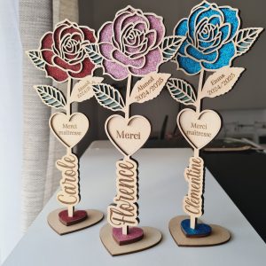 Fleur en bois